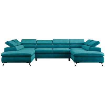Höffner Wohnlandschaft Peter ¦ blau ¦ Maße (cm): B: 346 H: 76 Höffner Wohnlandschaft Peter ¦ blau ¦ Maße (cm): B: 346 H: 76