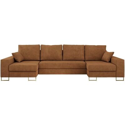Höffner Wohnlandschaft mit Schlaffunktion Dorain ¦ orange ¦ Maße (cm): B: 312 H: 95 Höffner Wohnlandschaft mit Schlaffunktion Dorain ¦ orange ¦ Maße (cm): B: 312 H: 95