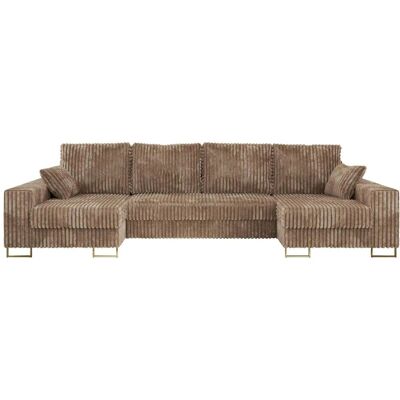 Höffner Wohnlandschaft mit Schlaffunktion Dorain ¦ braun ¦ Maße (cm): B: 312 H: 95 Höffner Wohnlandschaft mit Schlaffunktion Dorain ¦ braun ¦ Maße (cm): B: 312 H: 95