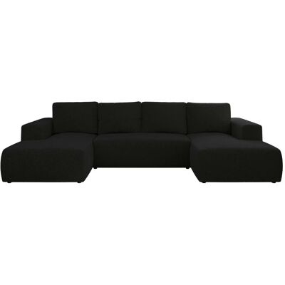 Höffner Wohnlandschaft mit Schlaffunktion Trentino ¦ schwarz ¦ Maße (cm): B: 334 H: 91 Höffner Wohnlandschaft mit Schlaffunktion Trentino ¦ schwarz ¦ Maße (cm): B: 334 H: 91