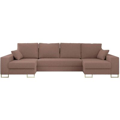 Höffner Wohnlandschaft mit Schlaffunktion Dorain ¦ rosa/pink ¦ Maße (cm): B: 312 H: 95 Höffner Wohnlandschaft mit Schlaffunktion Dorain ¦ rosa/pink ¦ Maße (cm): B: 312 H: 95