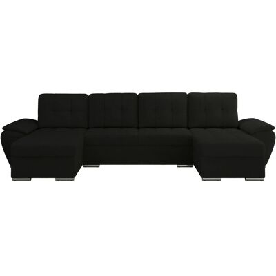 Höffner Wohnlandschaft mit Schlaffunktion Umbria ¦ schwarz ¦ Maße (cm): B: 336 H: 85 Höffner Wohnlandschaft mit Schlaffunktion Umbria ¦ schwarz ¦ Maße (cm): B: 336 H: 85