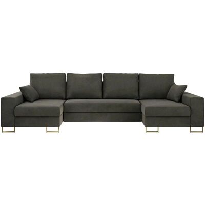Höffner Wohnlandschaft mit Schlaffunktion Dorain ¦ grau ¦ Maße (cm): B: 312 H: 95 Höffner Wohnlandschaft mit Schlaffunktion Dorain ¦ grau ¦ Maße (cm): B: 312 H: 95