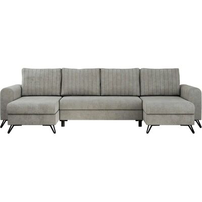 Höffner Wohnlandschaft Hellgrau ¦ silber ¦ Maße (cm): B: 312 H: 90 Höffner Wohnlandschaft Hellgrau ¦ silber ¦ Maße (cm): B: 312 H: 90