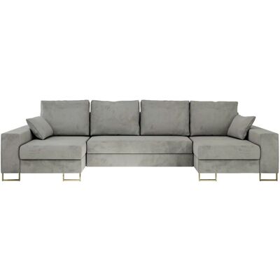 Höffner Wohnlandschaft mit Schlaffunktion Dorain ¦ silber ¦ Maße (cm): B: 312 H: 95 Höffner Wohnlandschaft mit Schlaffunktion Dorain ¦ silber ¦ Maße (cm): B: 312 H: 95