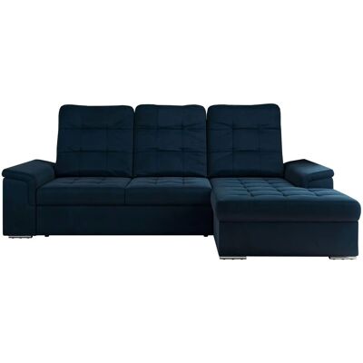 Höffner Ecksofa mit Schlaffunktion Madrito ¦ blau ¦ Maße (cm): B: 256 H: 89 Höffner Ecksofa mit Schlaffunktion Madrito ¦ blau ¦ Maße (cm): B: 256 H: 89