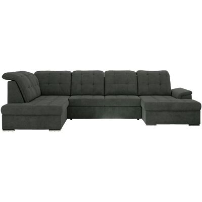 Höffner Wohnlandschaft mit Schlaffunktion Madrito ¦ grau ¦ Maße (cm): B: 323 H: 89 Höffner Wohnlandschaft mit Schlaffunktion Madrito ¦ grau ¦ Maße (cm): B: 323 H: 89