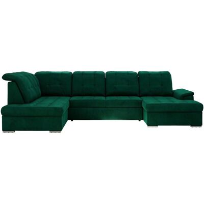 Höffner Wohnlandschaft mit Schlaffunktion Madrito ¦ grün ¦ Maße (cm): B: 323 H: 89 Höffner Wohnlandschaft mit Schlaffunktion Madrito ¦ grün ¦ Maße (cm): B: 323 H: 89