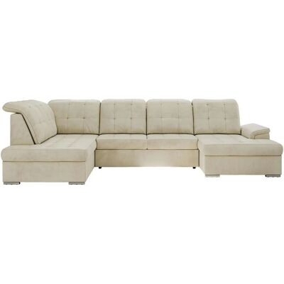 Höffner Wohnlandschaft mit Schlaffunktion Madrito ¦ beige ¦ Maße (cm): B: 323 H: 89 Höffner Wohnlandschaft mit Schlaffunktion Madrito ¦ beige ¦ Maße (cm): B: 323 H: 89