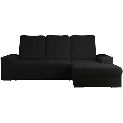 Höffner Ecksofa mit Schlaffunktion Madrito ¦ schwarz ¦ Maße (cm): B: 256 H: 89 Höffner Ecksofa mit Schlaffunktion Madrito ¦ schwarz ¦ Maße (cm): B: 256 H: 89