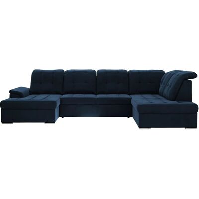 Höffner Wohnlandschaft mit Schlaffunktion Madrito ¦ blau ¦ Maße (cm): B: 323 H: 89 Höffner Wohnlandschaft mit Schlaffunktion Madrito ¦ blau ¦ Maße (cm): B: 323 H: 89