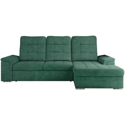 Höffner Ecksofa mit Schlaffunktion Madrito ¦ grün ¦ Maße (cm): B: 256 H: 89 Höffner Ecksofa mit Schlaffunktion Madrito ¦ grün ¦ Maße (cm): B: 256 H: 89