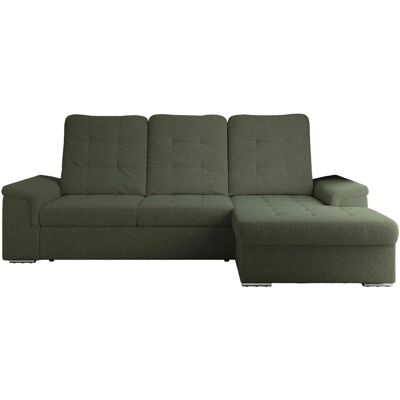 Höffner Ecksofa mit Schlaffunktion Madrito ¦ grün ¦ Maße (cm): B: 256 H: 89 Höffner Ecksofa mit Schlaffunktion Madrito ¦ grün ¦ Maße (cm): B: 256 H: 89
