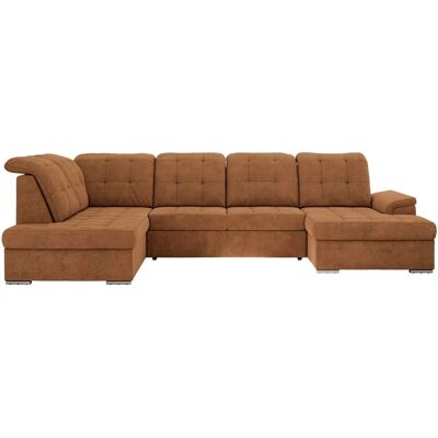 Höffner Wohnlandschaft mit Schlaffunktion Madrito ¦ orange ¦ Maße (cm): B: 323 H: 89 Höffner Wohnlandschaft mit Schlaffunktion Madrito ¦ orange ¦ Maße (cm): B: 323 H: 89