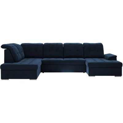 Höffner Wohnlandschaft mit Schlaffunktion Madrito ¦ blau ¦ Maße (cm): B: 323 H: 89 Höffner Wohnlandschaft mit Schlaffunktion Madrito ¦ blau ¦ Maße (cm): B: 323 H: 89