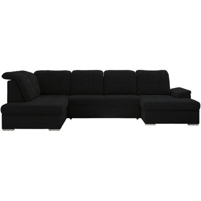 Höffner Wohnlandschaft mit Schlaffunktion Madrito ¦ schwarz ¦ Maße (cm): B: 323 H: 89 Höffner Wohnlandschaft mit Schlaffunktion Madrito ¦ schwarz ¦ Maße (cm): B: 323 H: 89
