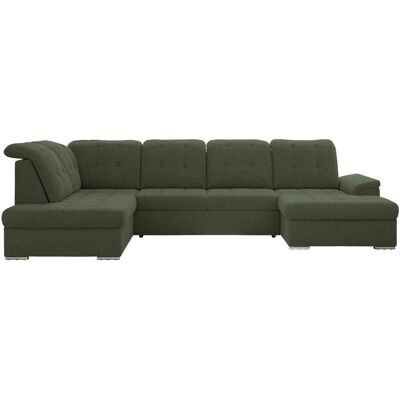 Höffner Wohnlandschaft mit Schlaffunktion Madrito ¦ grün ¦ Maße (cm): B: 323 H: 89 Höffner Wohnlandschaft mit Schlaffunktion Madrito ¦ grün ¦ Maße (cm): B: 323 H: 89