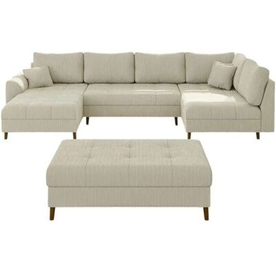 S-STYLE Wohnlandschaft mit Hocker Maya ¦ beige ¦ Maße (cm): B: 310 H: 81 S-STYLE Wohnlandschaft mit Hocker Maya ¦ beige ¦ Maße (cm): B: 310 H: 81