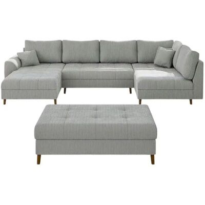 S-STYLE Wohnlandschaft mit Hocker Maya ¦ grau ¦ Maße (cm): B: 310 H: 81 S-STYLE Wohnlandschaft mit Hocker Maya ¦ grau ¦ Maße (cm): B: 310 H: 81