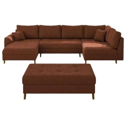 S-STYLE Wohnlandschaft mit Hocker Maya ¦ rot ¦ Maße (cm): B: 310 H: 81 S-STYLE Wohnlandschaft mit Hocker Maya ¦ rot ¦ Maße (cm): B: 310 H: 81