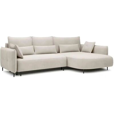 Selsey - Oblivio - Creme Velours - Rechtsseitig - Sofa bed Selsey - Oblivio - Creme Velours - Rechtsseitig - Sofa bed