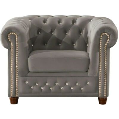 S-STYLE Chesterfield Sessel Cleo Blink ¦ grau ¦ Maße (cm): B: 104 H: 72 S-STYLE Chesterfield Sessel Cleo Blink ¦ grau ¦ Maße (cm): B: 104 H: 72