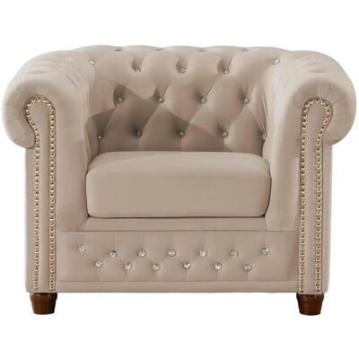 S-STYLE Chesterfield Sessel Cleo Blink ¦ beige ¦ Maße (cm): B: 104 H: 72 S-STYLE Chesterfield Sessel Cleo Blink ¦ beige ¦ Maße (cm): B: 104 H: 72