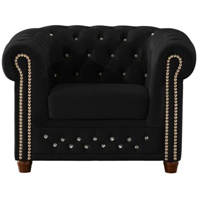 S-STYLE Chesterfield Sessel Cleo Blink ¦ schwarz ¦ Maße (cm): B: 104 H: 72 S-STYLE Chesterfield Sessel Cleo Blink ¦ schwarz ¦ Maße (cm): B: 104 H: 72