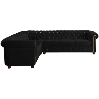 S-STYLE Chesterfield Ecksofa Cleo Blink ¦ schwarz ¦ Maße (cm): B: 264 H: 72 S-STYLE Chesterfield Ecksofa Cleo Blink ¦ schwarz ¦ Maße (cm): B: 264 H: 72