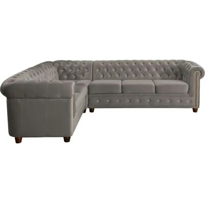 S-STYLE Chesterfield Ecksofa Cleo Blink ¦ grau ¦ Maße (cm): B: 264 H: 72 S-STYLE Chesterfield Ecksofa Cleo Blink ¦ grau ¦ Maße (cm): B: 264 H: 72