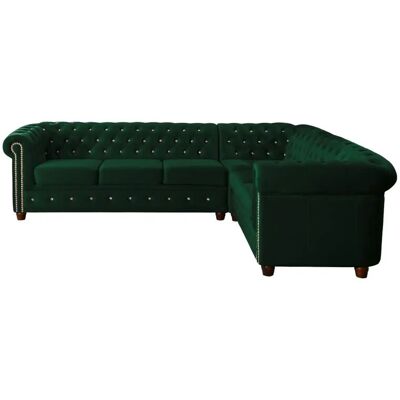 S-STYLE Chesterfield Ecksofa Cleo Blink ¦ grün ¦ Maße (cm): B: 264 H: 72 S-STYLE Chesterfield Ecksofa Cleo Blink ¦ grün ¦ Maße (cm): B: 264 H: 72