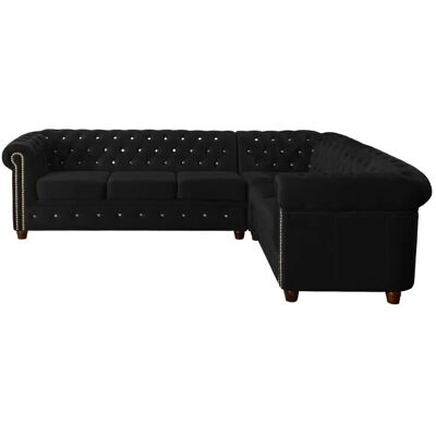 S-STYLE Chesterfield Ecksofa Cleo Blink ¦ schwarz ¦ Maße (cm): B: 264 H: 72 S-STYLE Chesterfield Ecksofa Cleo Blink ¦ schwarz ¦ Maße (cm): B: 264 H: 72