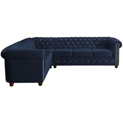 S-STYLE Chesterfield Ecksofa Cleo Blink ¦ blau ¦ Maße (cm): B: 264 H: 72 S-STYLE Chesterfield Ecksofa Cleo Blink ¦ blau ¦ Maße (cm): B: 264 H: 72