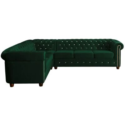 S-STYLE Chesterfield Ecksofa Cleo Blink ¦ grün ¦ Maße (cm): B: 264 H: 72 S-STYLE Chesterfield Ecksofa Cleo Blink ¦ grün ¦ Maße (cm): B: 264 H: 72