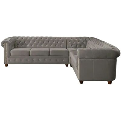 S-STYLE Chesterfield Ecksofa Cleo Blink ¦ grau ¦ Maße (cm): B: 264 H: 72 S-STYLE Chesterfield Ecksofa Cleo Blink ¦ grau ¦ Maße (cm): B: 264 H: 72