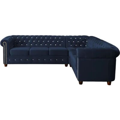 S-STYLE Chesterfield Ecksofa Cleo Blink ¦ blau ¦ Maße (cm): B: 264 H: 72 S-STYLE Chesterfield Ecksofa Cleo Blink ¦ blau ¦ Maße (cm): B: 264 H: 72
