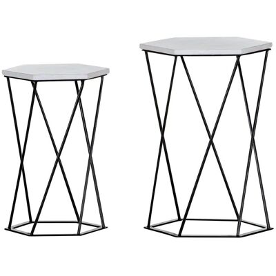Höffner Beistelltisch 2er Set Neo ¦ weiß Höffner Beistelltisch 2er Set Neo ¦ weiß