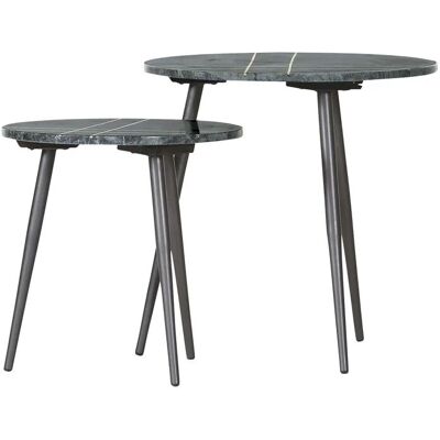 Höffner Beistelltisch 2er Set Plateau ¦ grün Höffner Beistelltisch 2er Set Plateau ¦ grün