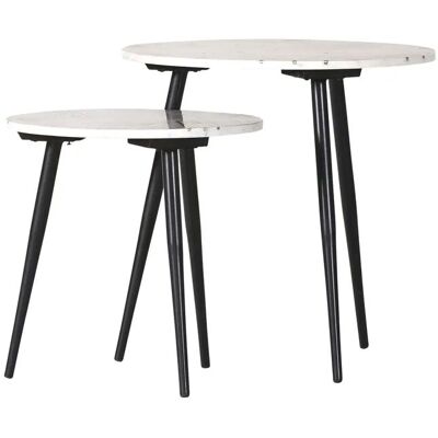 Höffner Beistelltisch 2er Set Plateau ¦ weiß Höffner Beistelltisch 2er Set Plateau ¦ weiß