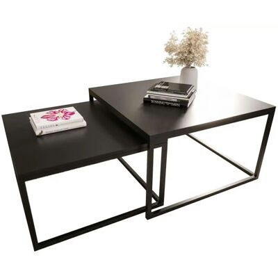 Selsey Couchtisch 2er Set Bello ¦ schwarz ¦ Maße (cm): B: 60 H: 36 Selsey Couchtisch 2er Set Bello ¦ schwarz ¦ Maße (cm): B: 60 H: 36