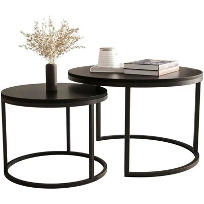 Selsey Couchtisch 2er Set Bello ¦ schwarz ¦ Maße (cm): H: 46 Ø: 70 Selsey Couchtisch 2er Set Bello ¦ schwarz ¦ Maße (cm): H: 46 Ø: 70