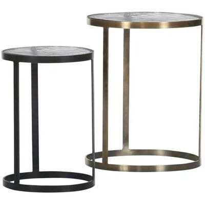Höffner Beistelltisch 2er Set Plaza ¦ gold Höffner Beistelltisch 2er Set Plaza ¦ gold