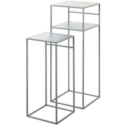 Haku Möbel Beistelltische-Set Metall grau - Beistelltische Haku Möbel Beistelltische-Set Metall grau - Beistelltische
