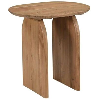 Höffner Beistelltisch Acacia Wave ¦ braun ¦ Maße (cm): B: 60 H: 61 Höffner Beistelltisch Acacia Wave ¦ braun ¦ Maße (cm): B: 60 H: 61