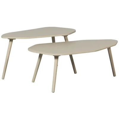 WOOOD Beistelltisch 2er-Set ¦ beige ¦ Maße (cm): B: 50 H: 40 WOOOD Beistelltisch 2er-Set ¦ beige ¦ Maße (cm): B: 50 H: 40
