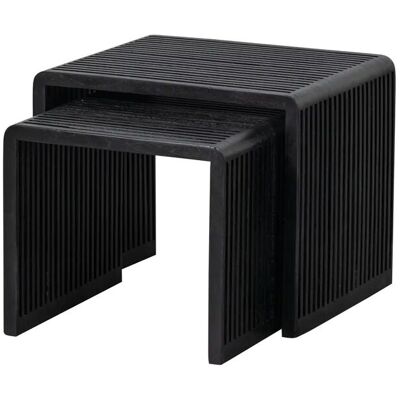 WOOOD Beistelltisch 2er-Set ¦ schwarz ¦ Maße (cm): B: 40 H: 50 WOOOD Beistelltisch 2er-Set ¦ schwarz ¦ Maße (cm): B: 40 H: 50