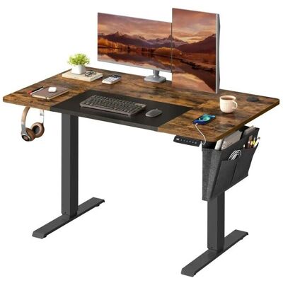 SONGMICS Elektrischer höhenverstellbarer Schreibtisch - Braun & Schwarz - 120x60cm SONGMICS Elektrischer höhenverstellbarer Schreibtisch - Braun & Schwarz - 120x60cm