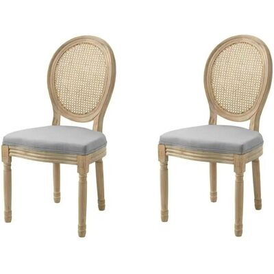Höffner Stuhl 2er-Set Richeliu ¦ grau ¦ Maße (cm): B: 50 H: 95 Höffner Stuhl 2er-Set Richeliu ¦ grau ¦ Maße (cm): B: 50 H: 95