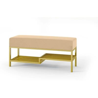 Höffner Polsterbank Mello ¦ beige ¦ Maße (cm): B: 100 H: 45 Höffner Polsterbank Mello ¦ beige ¦ Maße (cm): B: 100 H: 45