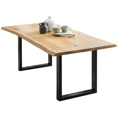 SALESFEVER Schwarz/Natur Rechteckiger Esstisch - Tische SALESFEVER Schwarz/Natur Rechteckiger Esstisch - Tische